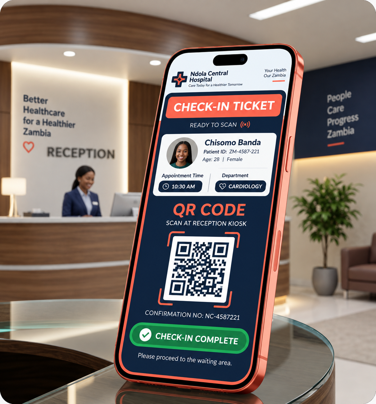 Check-in QR Code UI