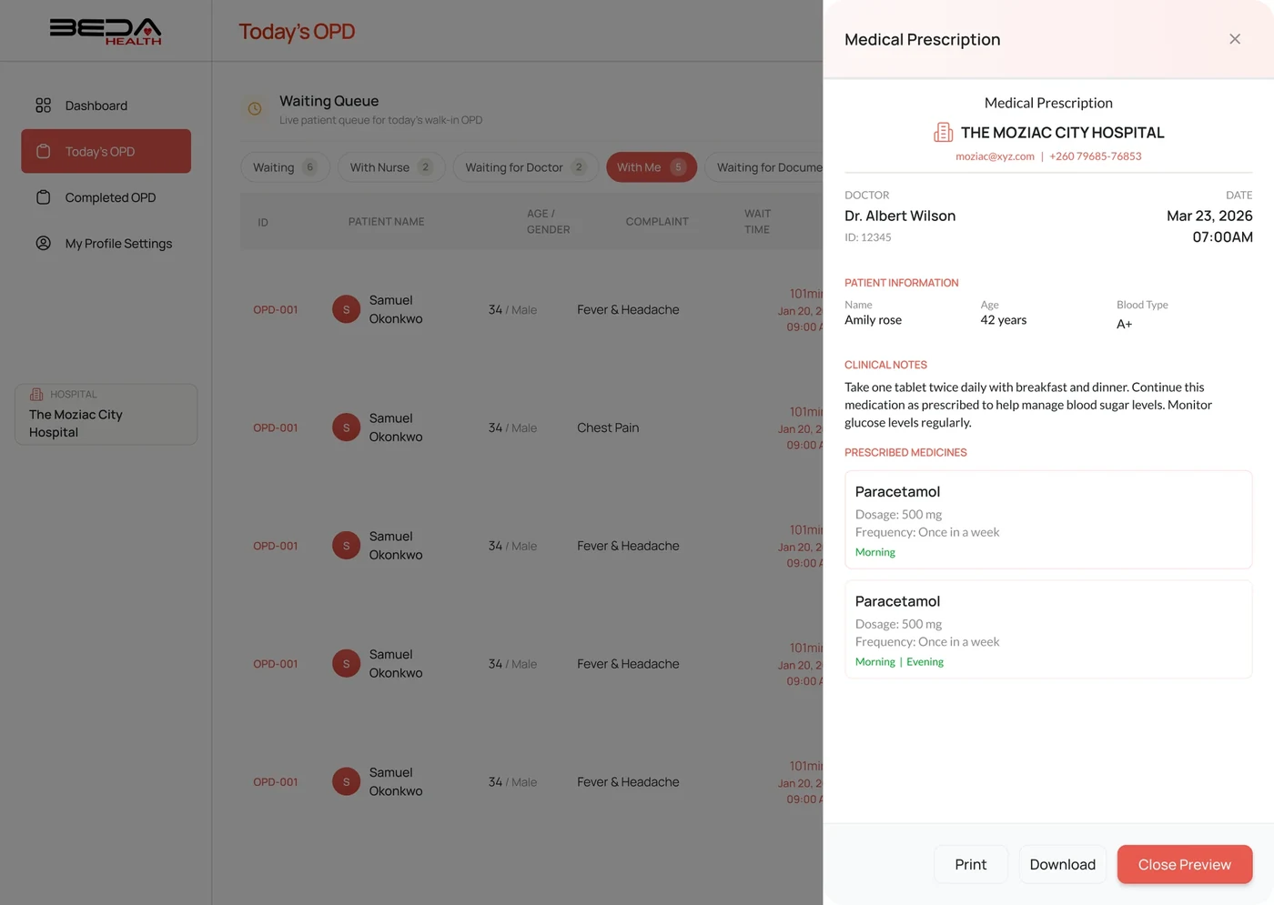 BEDA OPD — Documentation